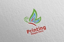 Butterfly Printing Company Logo Design Screenshot 1