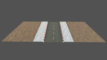 Simple Road Model Low-poly 3D model Screenshot 1