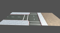 Simple Road Model Low-poly 3D model Screenshot 2