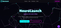 NeuroLaunch – Futuristic Concept Landing Page Screenshot 1